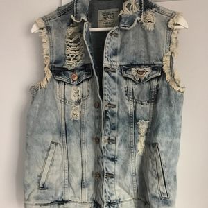 ZARA Premium Wash Denim Vest US4